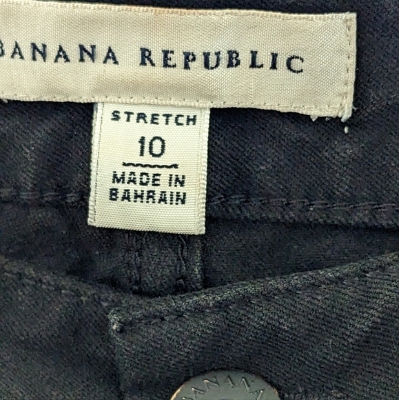 Banana Republic black stretch jeans, size 10 (32" waist X 31" long and 9" rise) - Picture 4 of 4